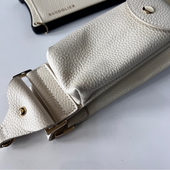 Bandolier Billy Crossbody Strap And Iphone 13 ProMax Case Ivory/Gold - Picture 3 of 8